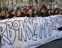 Manifestants en février, à Paris