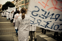 Manifestations d'internes à Strasbourg Manifestations d'internes à Strasbourg
