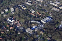 Vue aérienne du nouveau campus situé entre Roubaix et Croix, avenue Gustave-Delory.